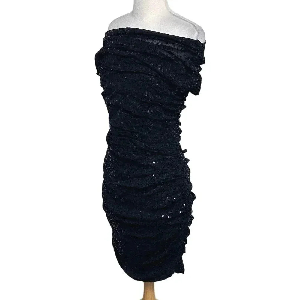 Colleen Lopez Collection 12 black “Its‎ in the Stars” sparkling sequined dress